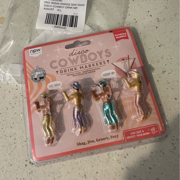NWT Disco Cowboy Drink Marker Set - Picture 2 of 9